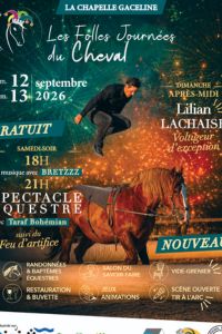 13 septembre 2026 : Les folles journées du cheval, à la Chapelle Gaceline (56)