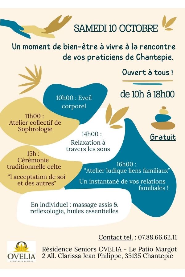 10 octobre 2026 : Portes ouvertes à la Résidence Sénior Ovelia, à Chantepie (35)