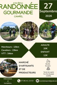27 Septembre 2026 : Randonn&eacute;e grourmande &agrave; Campel (35)